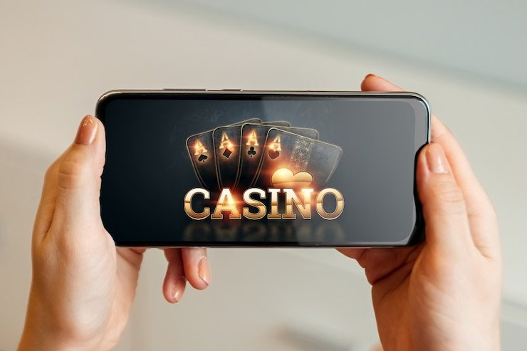 Live casino table with dealer and cards